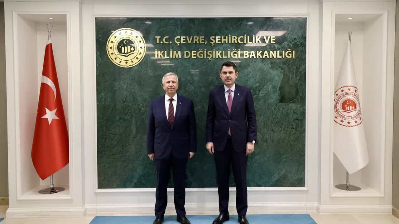 Mansur Yavaş, Murat Kurum'u ziyaret etti: "Daha önce Sayın Cumhurbaşkanı'na sunduğumuz konuları görüştük"