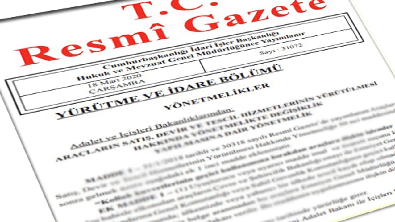 Resmi Gazete başlıkları